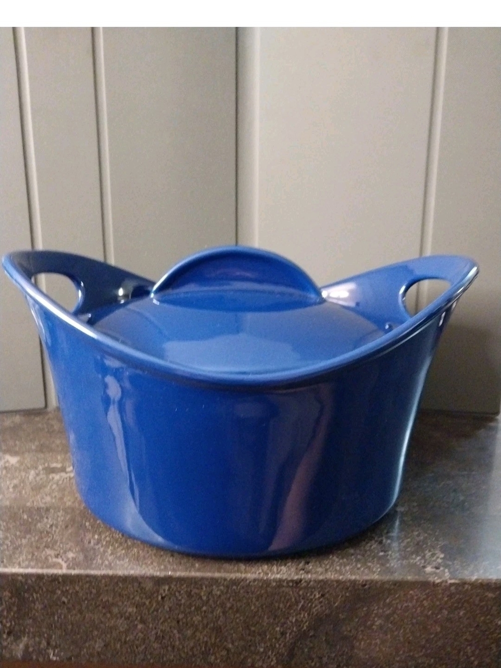 Rachael Ray-2.75 Qt.- Cobalt Blue Glazed Ceramic Covered Casserole Dish